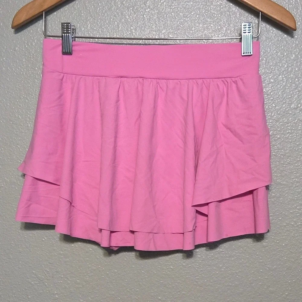 Indero Court Collection Athletic Skort Barbie Pink Medium Tennis Pickleball Golf
